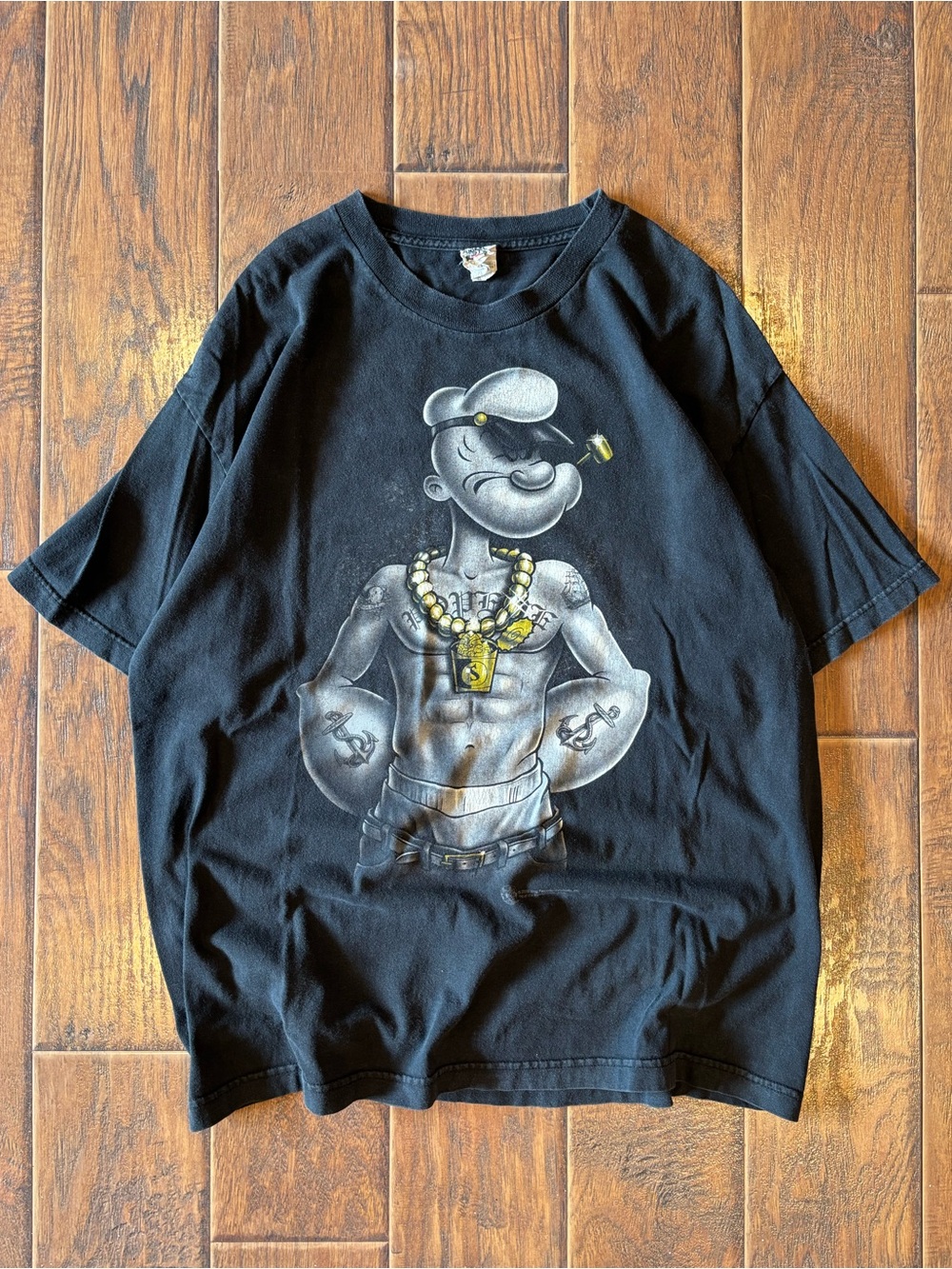 Vintage Y2K 2009 Popeyes Cartoon Graphic Shirt